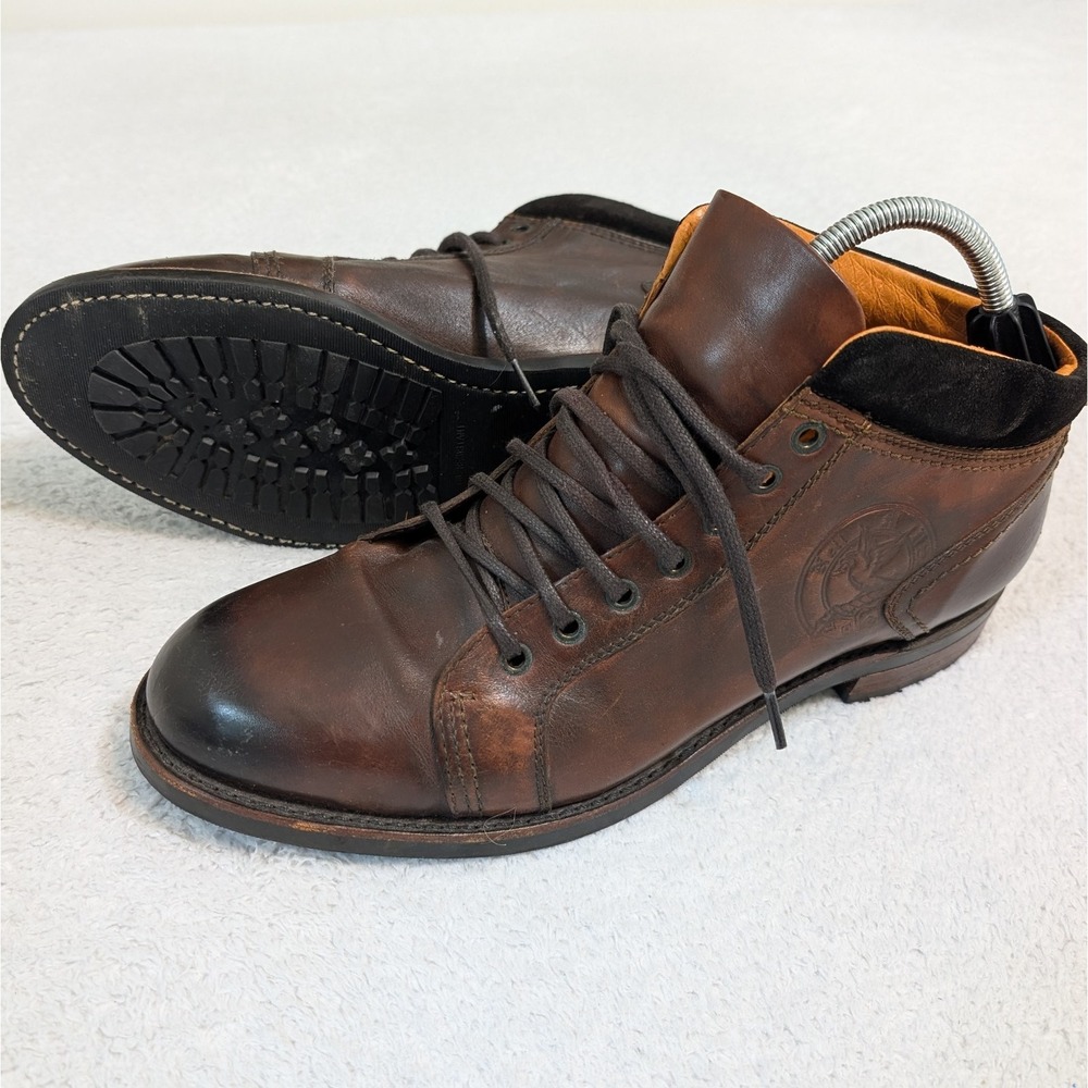 NEIL M Men's 12 Oil Resistant Sole Tech Chukka Boots Premium Brown leather